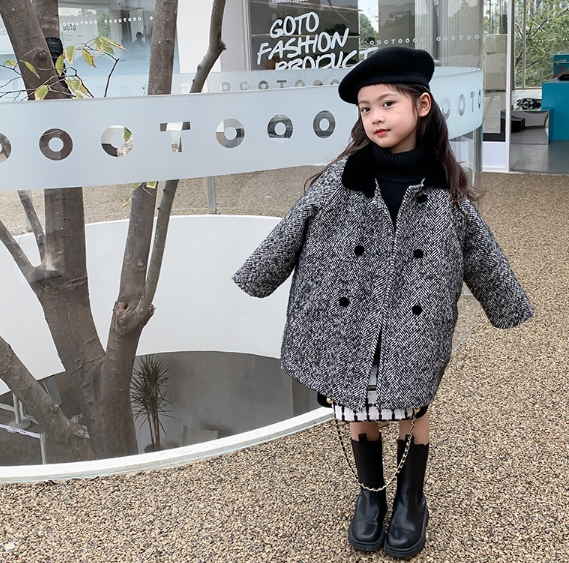 秋冬新作  韓国子供服 アウター コート ロングジャケットトップス 女の子 長袖 キッズ服
