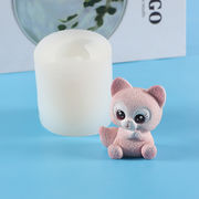 人気 石鹸ローソク アロマキャンドル 素材 蝋燭 モールド 手作りゴム型 UVレジン アロマ型 装飾 狐