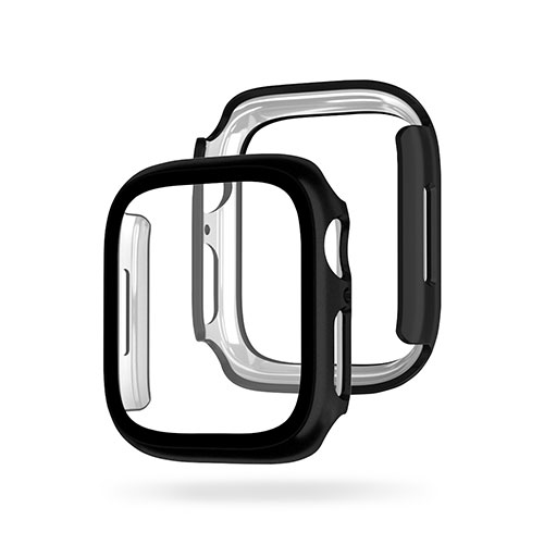 EGARDEN ガラスフィルム一体型ケース for Apple Watch 41mm ブラ