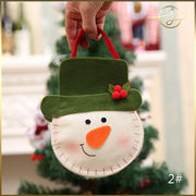 【3種】クリスマス袋 手提げ付き 丸ごとサンタ 雪だるま トナカイ プレゼント入れ お菓子袋