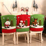 クリスマス椅子カバー飾りもの 背もたれカバー サンタクロース 雪だるま チェアカバー インテリア部屋飾り