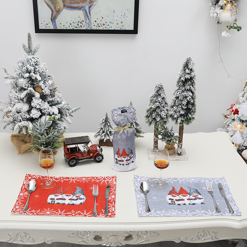 新品★クリスマスお祝い飾り★クリスマスプレースマット  テーブルの装飾★ホテルのレストラン 家庭装飾