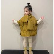 韓国子供服 コート  スカーフ 子供服 裹起毛 トップス カーディガン 長袖  キッズ  ダウンジャケット2色
