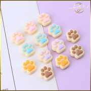 【5色】猫の肉球クッキー 手形 足跡 樹脂パーツ デコパーツ DIYパーツ 手芸 ドールハウス ハンドメイド