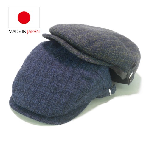 日本製ウールツイードハンチング　ヤング帽子