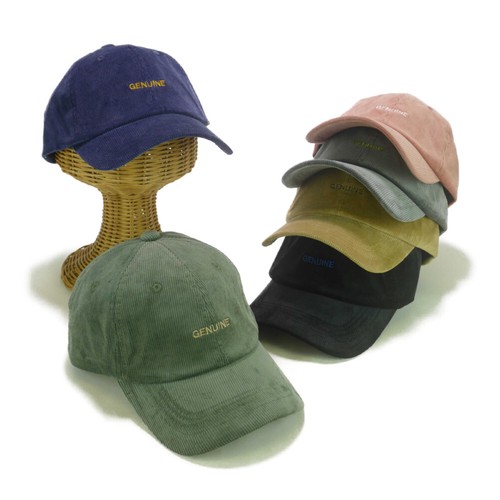 SHF－GENUINE刺繍コーデュロイローキャップ　ヤング帽子