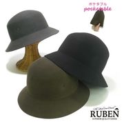 　Rubenポケタブルフェルトバケットハット　ヤング帽子