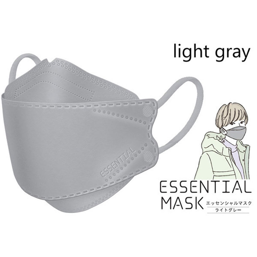 さらふわ ESSENTIAL MASK 不織布マスク ライトグレー FD30-GR 紙製マスクケース付き 30枚入×12個セット 1月26日まで特価]さらふわ ESSENTIAL MASK 不織布マスク ライトグレー
