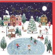 グリーティングカード クリスマス「街で遊ぶ子ども」 メッセージカード
