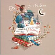 グリーティングカード クリスマス INKSMITH「本の世界」ネズミ メッセージカード