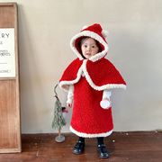 【2022冬新作】韓国風子供服 ベビー服 クリスマス衣装★新年服キッズ 女の子  ワンピースORケープ