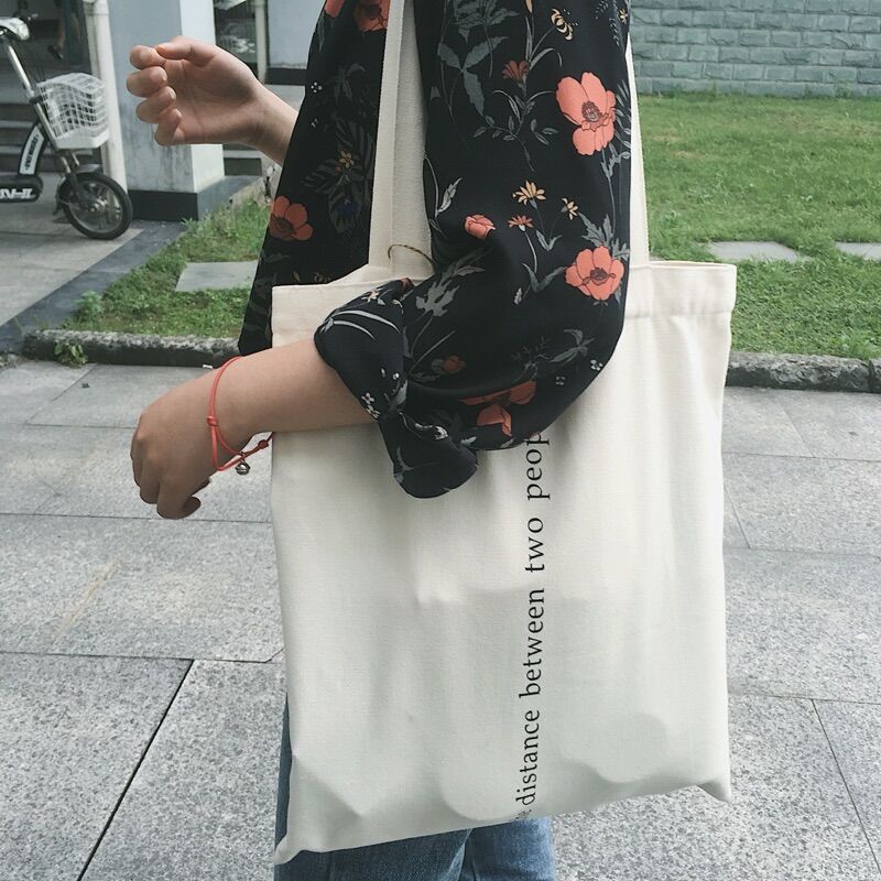 トートバッグ　エコバッグ　ズックバッグ　ハンドバッグ　キャンバス　鞄　韓国ファッション