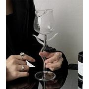 バラの花の形 グラス ワイングラス トレンド アイデア 雰囲気 カクテルグラス ハイフットグラス