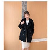 u20679 レディース アウター 長袖 春新作 カジュアル ジャケット 厚手 厚い ロング丈　無地