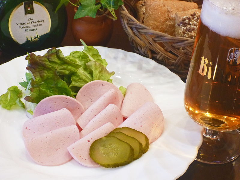 【即納・直送可】●ビールのおつまみにプレーンタイプのスライスソーセージ●南ドイツのモルタデラ