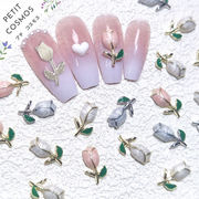 チューリップ きらきら お花 ネイル用品 ネイルストーン デコパーツ DIY素材 韓国風