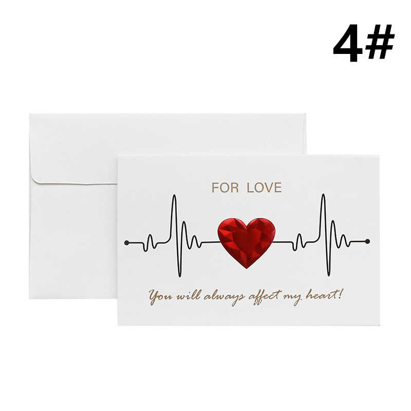 メッセージカード ハート柄 ひとことメッセージ バレンタインに♪ 封筒