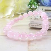 (天然石 パワーストーン)A級ローズクォーツブレスレット8mm