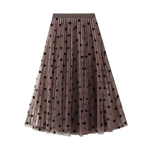 S/S ロングスカート　水玉スカート　レディース　韓国ファッション　可愛い