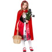赤ずきん衣装子供女の子プリンセススカートハロウィンコスプレ舞踏会衣装赤ずきんマントワンピース