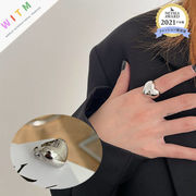 ハート リング 指輪 ファッション 調節可能 アクセサリー 優しい シンプル