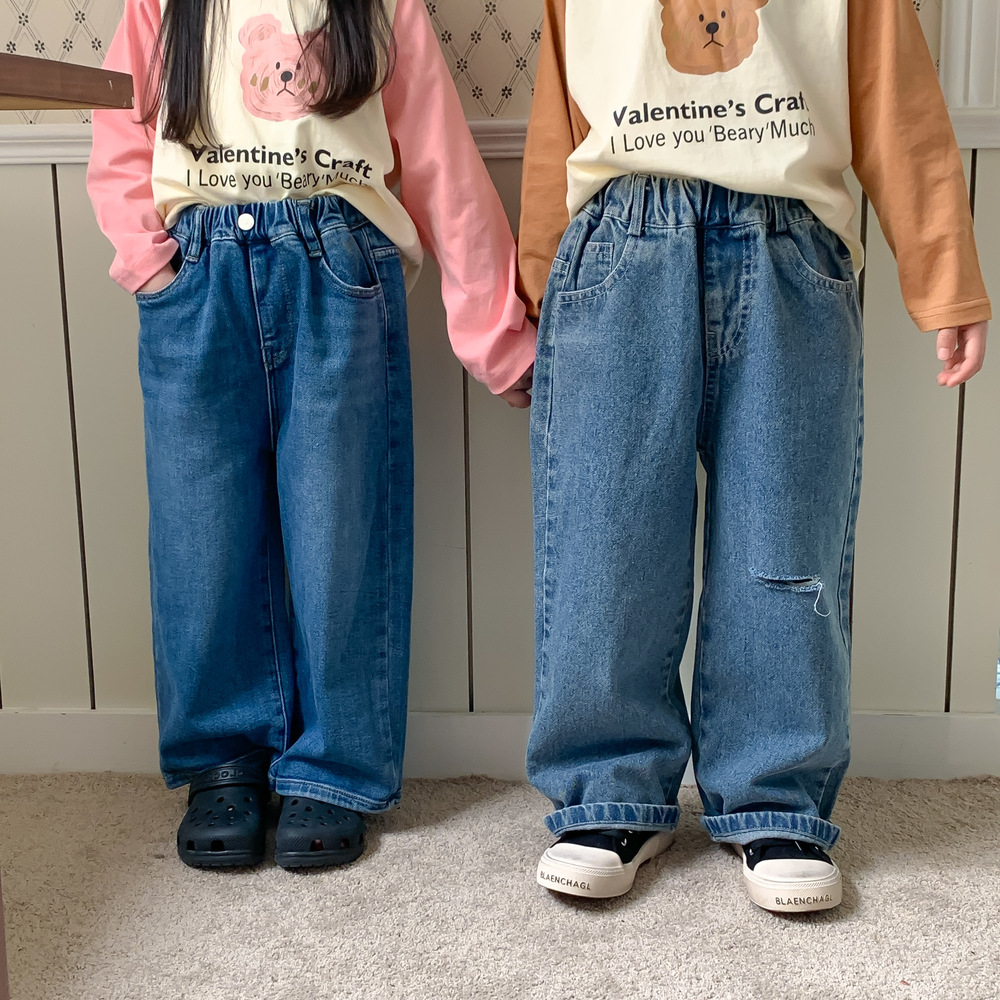 ★Boy&Girls★　子供ロングパンツ　デニムパンツ　80~140cm 子供ファッション　キッズジンーズ