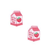 【ワッペン】ミニワッペン 2枚セット イチゴミルク