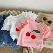 女の子 子供服 夏  薄い  半袖  Tシャツ  可愛い プリント  韓国ファッション  トップス  2色
