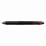 三菱鉛筆 なめらか油性ボールペン ジェットストリーム 4色 0.7mm 透明ブラック SXE450007.T24