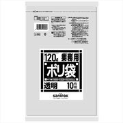 Ｌ－９６　ダストカート用１２０Ｌ　透明　１０枚 【 日本サニパック 】 【 ゴミ袋・ポリ袋 】