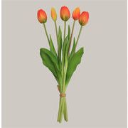 選べる6色 模造花 リビングルーム 家具 花束 5本の花 新品  チューリップ 造花 ウェディング