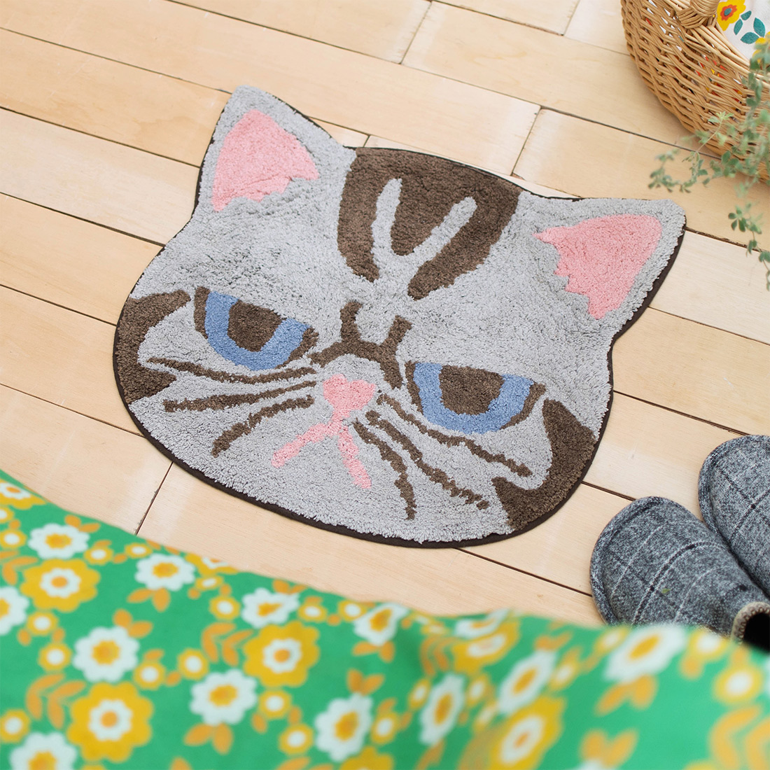 猫の絵 猫インテリア タフティング 布絵 ねこ 店舗什器-