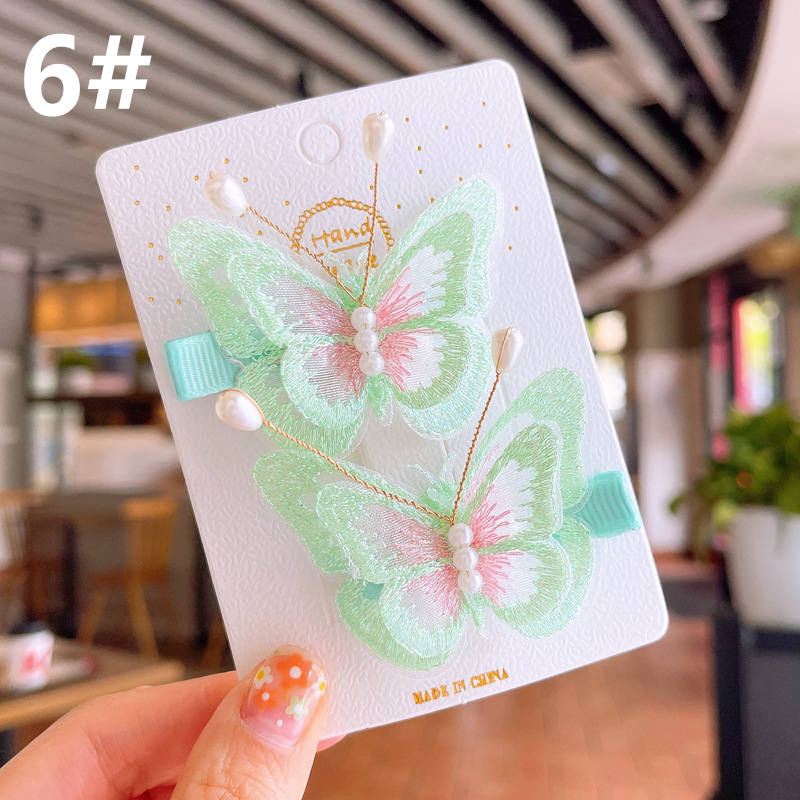 2023新作 蝶 2点セット ヘアピン 髪飾 ミニバンスクリップ ヘア