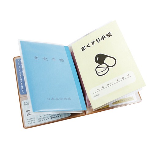 年金＆おくすり手帳カバーDX Z3304
