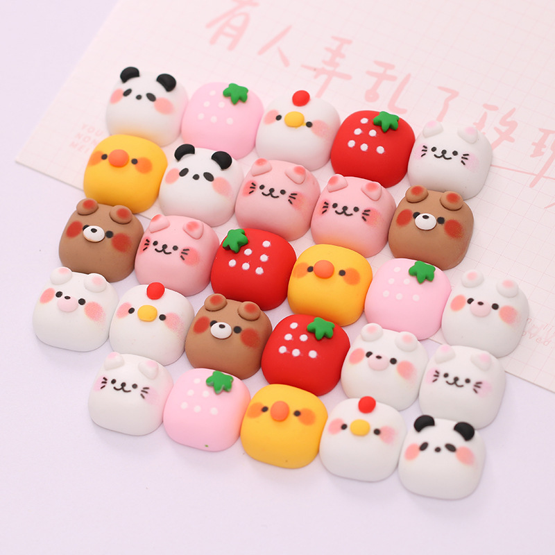 パンダ 苺 ひよこ 正方形 樹脂パーツ デコパーツ DIYパーツ 手芸 ハンドメイド アクセサリーパーツ 韓国風 Petit  Cosmos(プチコスモス) 問屋・仕入れ・卸・卸売の専門【仕入れならNETSEA】