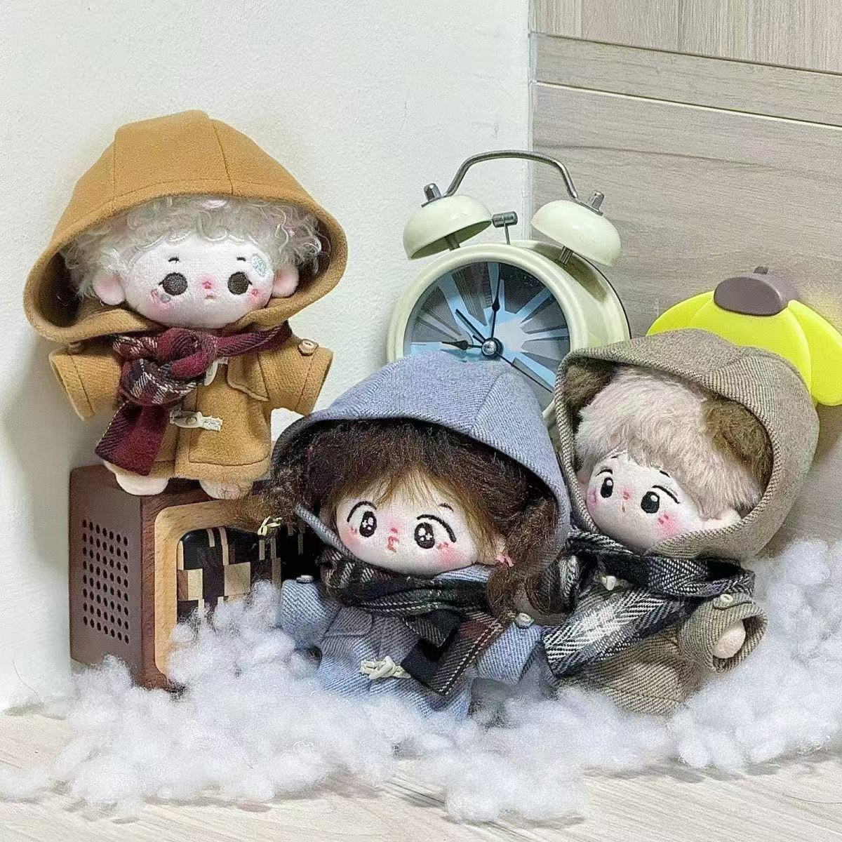 新作 ぬいぐるみ用服  ドール用  着せ替え服 おもちゃ 人形doll    10cm   ドールハウス  コート+マフラー