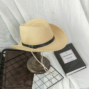 夏レジャー釣り日除け日焼け止め　麦わら帽子折り畳みリバーサイドビーチ旅行帽子