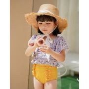 2024 夏 韓国風子供服 ベビー服  水着  スプリット水着  女の子  可愛い  花柄  日焼け止め