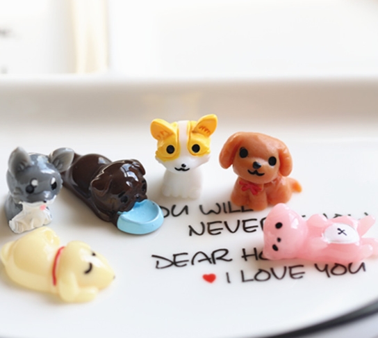 DIY  人気    ミニチュア   インテリア置物    モデル    デコレーション   犬  猫  おもちゃ   6色