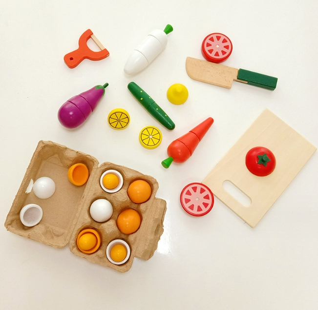 韓国風   子供用品  ベビー用品    木質  知育玩具  おもちゃ  たまご  卵  ままごと玩具