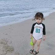 2023 夏 韓国風子供服  水着 ハワイ 長袖  ベビー服   キッズ 砂浜 水泳  UVカットS-XL