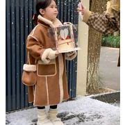 ins冬新品  韓国風子供服  キッズ服   長袖  女の子  ミドル丈のコート  アウター   ジャケット 厚い