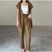 夏新作  レデイース服   セットアップ    半袖        カジュアル  気質    トップス＋ズボン