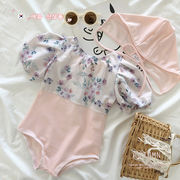 ins夏  ハワイ  韓国風子供服  キッズ  ベビー服    オールインワン  帽子  水泳  水着  ビーチ  砂浜