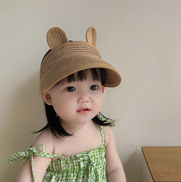 夏 韓国風子供服  キッズ 帽子 つば広帽子  日よけ帽  UVカット  麦わら帽子  折りたたみ  男女兼用 3色