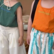 ins夏人気  韓国風子供服   ベスト  ベビー服   袖なし  トップス  Tシャツ   カジュアル  男女兼用  3色