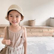 夏人気新作  韓国風子供服 ベビー服 Tシャツ  カジュアル  チョッキ  袖無し  可愛い  女の子   2色