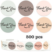 サンキューシール　ロールシール　ありがとうシール  ラッピング　1点500シート　封印シール　ステッカー
