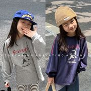 2025秋新作  韓国風子供服  キッズ服   カジュアル  パーカー  トップス    Tシャツ  男女兼用 2色