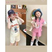 夏新作  人気   韓国風子供服  キッズ   ベビー服  トップス+ショートパンツ   セットアップ     2色